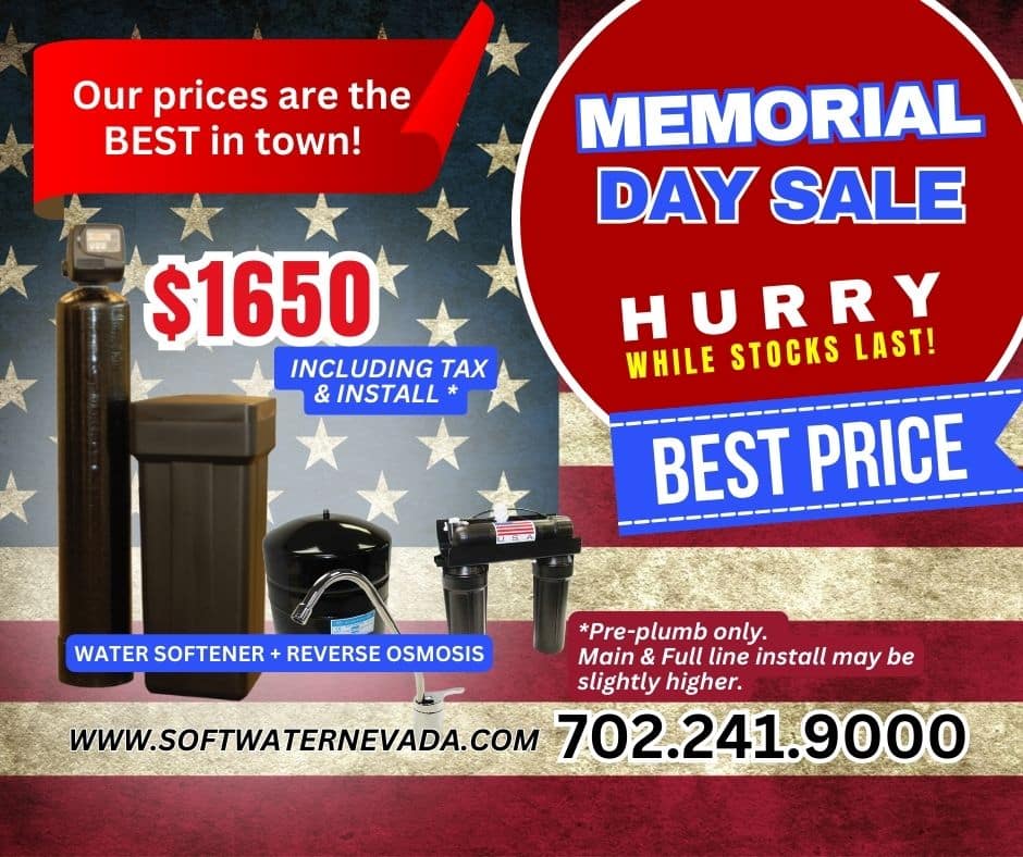 memorialday best deal best sale on water softener and reverse osmosis only $1650 includes tax and install